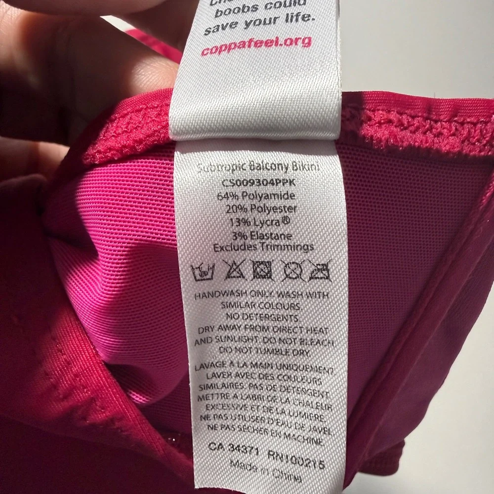 Curvy‎ Kate Subtropic Balcony Bikini Top 40D Cherry Red Pink CS009304PPK NEW